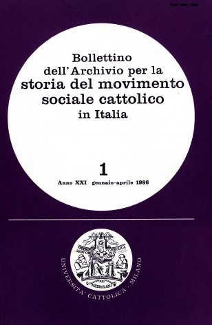 BOLLETTINO DELL'ARCHIVIO PER LA STORIA DEL MOVIMENTO SOCIALE CATTOLICO IN ITALIA - 1986 - 1