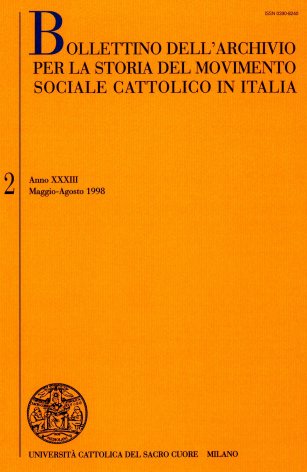BOLLETTINO DELL'ARCHIVIO PER LA STORIA DEL MOVIMENTO SOCIALE CATTOLICO IN ITALIA - 1998 - 2