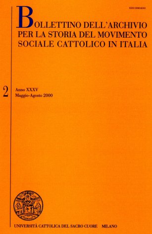 BOLLETTINO DELL'ARCHIVIO PER LA STORIA DEL MOVIMENTO SOCIALE CATTOLICO IN ITALIA - 2000 - 2. DON GIOVANNI CALABRIA (1873-1954)