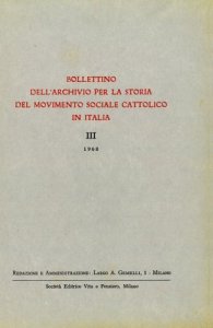 Elenco di pubblicazioni sul movimento sociale cattolico edite in Italia dal 1945 al 1966