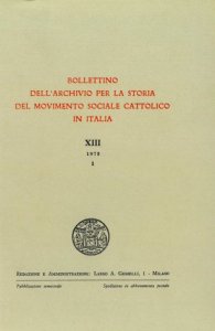 Note sul dibattito all'interno del movimento cattolico organizzato intorno ai problemi dell'azione assistenziale in Italia nell'ultimo quarto dell'Ottocento