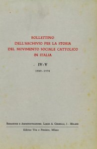 Notizie sul materiale archivistico relativo al movimento cattolico e all'unione cattolico-popolare del Friuli orientale